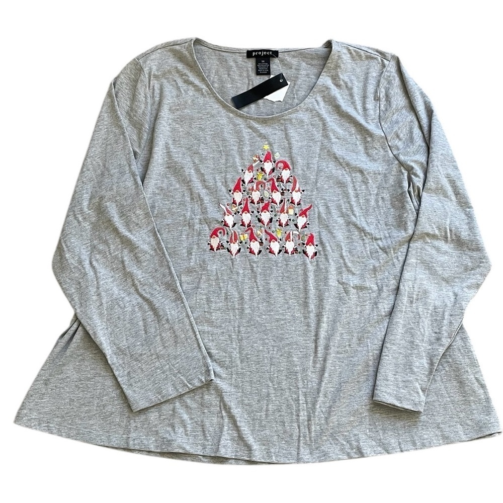 Project Christmas Funny Crewneck Sweashirts Shirts Santa Gnomes Print Pullover